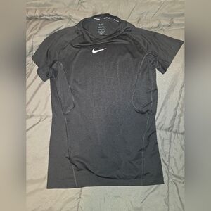 Nike Pro Black Performance Top with White Swoosh